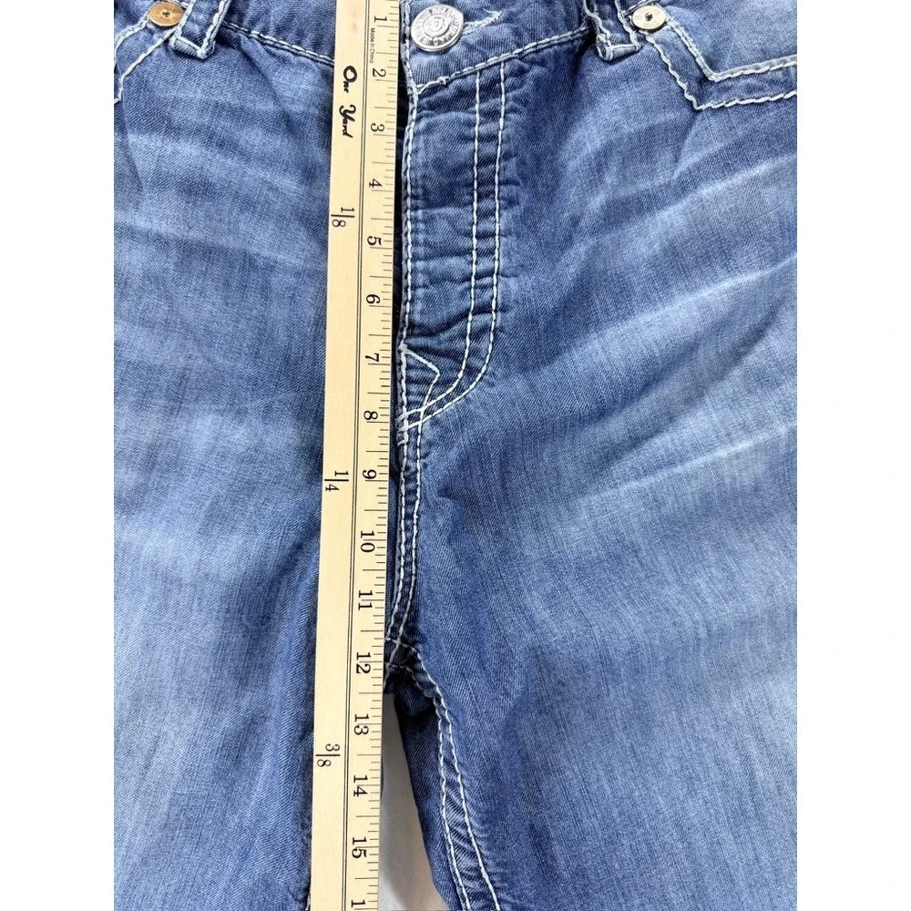 True Religion Surf Denim Distressed Shorts Men's Size 40 Y2K